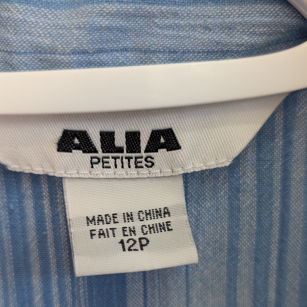 Alia Women's Blue Striped Blouse - Picture 2 of 8